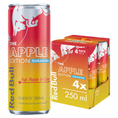Apple Edition Sugarfree Fuji Apple & Ginger Energy Drink 250ml 4 Pack