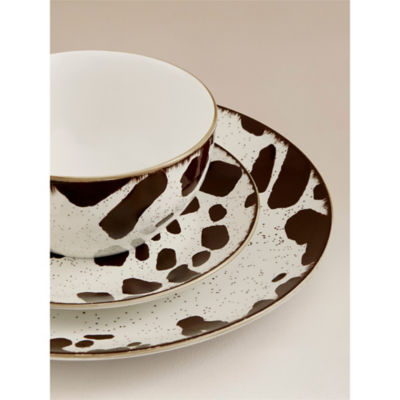 White Cow Print Dinner Set 12 Piece thumbnail 6