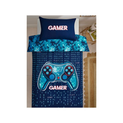 Blue Gaming Controller Reversible Single Duvet Set Single thumbnail 2