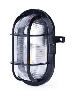 Turin - Black Bulkhead Outdoor Light - Ip44 Rated thumbnail 2
