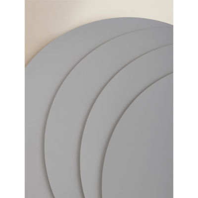 Grey Round Placemat & Coaster Set thumbnail 3