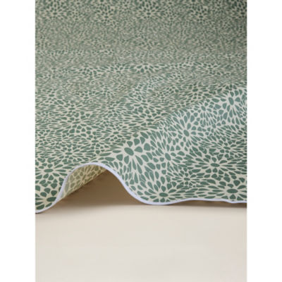 Green Floral Wipeclean Tablecloth thumbnail 3