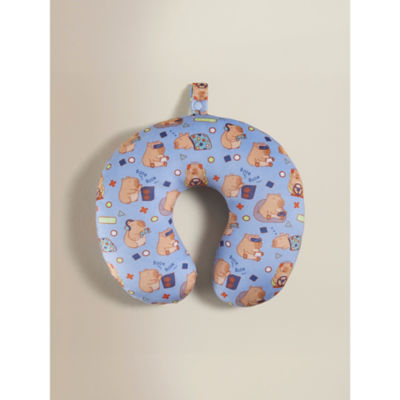 Blue Capybara Travel Pillow