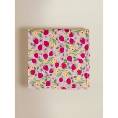 Pink Strawberry Super Soft Throw 120x150