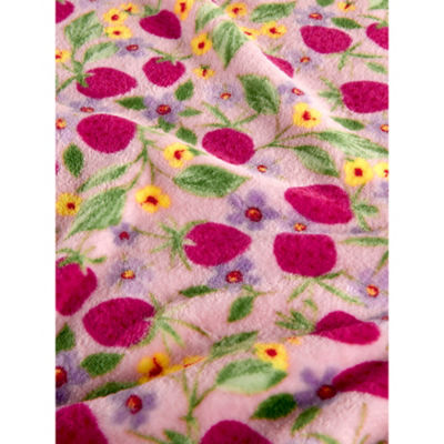 Pink Strawberry Super Soft Throw 120x150 thumbnail 4