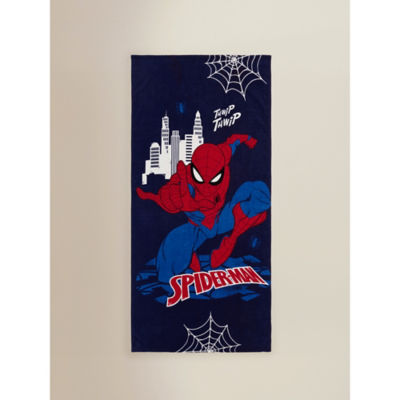 Marvel Spider-Man Print Navy Cotton Beach Towel thumbnail 2