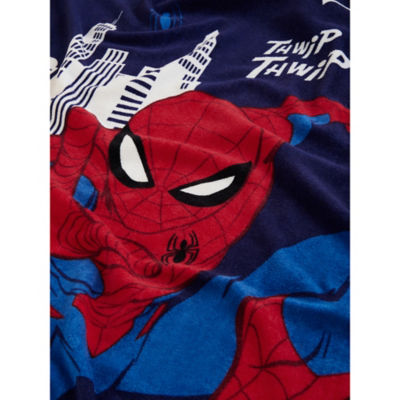 Marvel Spider-Man Print Navy Cotton Beach Towel thumbnail 3