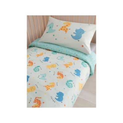 Safari Print Cotton Reversible Toddler Duvet Set