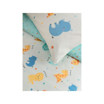 Safari Print Cotton Reversible Toddler Duvet Set thumbnail 4
