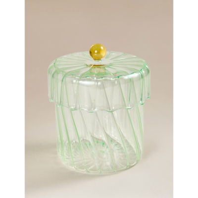 Large Green Lidded Glass Jar thumbnail 2