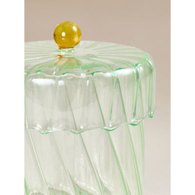 Large Green Lidded Glass Jar thumbnail 4