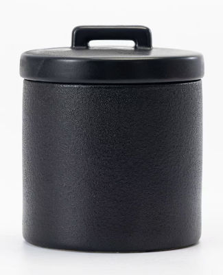 Black Textured Canister