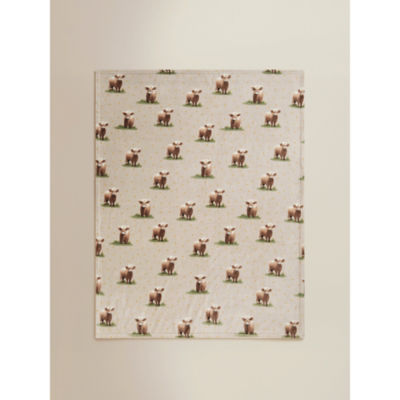 Natural Highland Cow Daisy Super Soft Throw 120x150 thumbnail 3