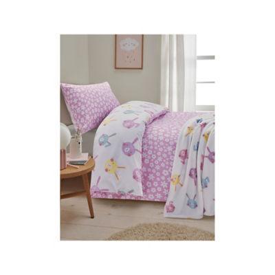 Pink & White Bunnies Reversible Cotton Duvet Set Toddler thumbnail 3