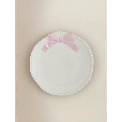 Pink & White Bow Side Plate thumbnail 3