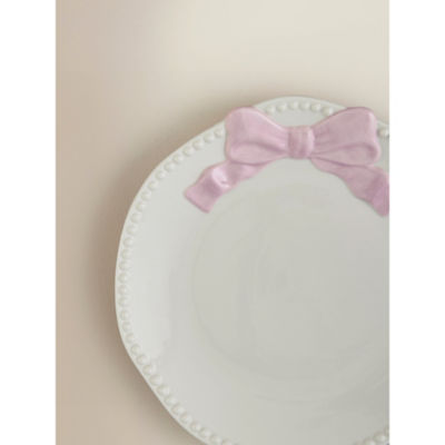 Pink & White Bow Side Plate thumbnail 4
