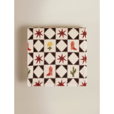Natural Checkerboard Western Super-Soft Throw 120x150 thumbnail 2