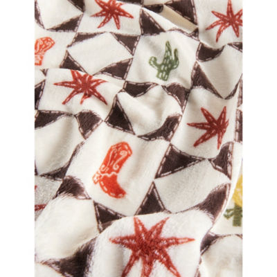 Natural Checkerboard Western Super-Soft Throw 120x150 thumbnail 4