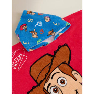 Disney Toy Story Red Cotton Poncho 2-3 Years thumbnail 4