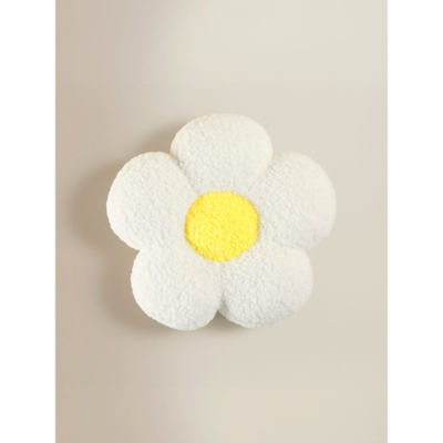Cream Flower-Shaped Borg Cushion 35x35 thumbnail 3