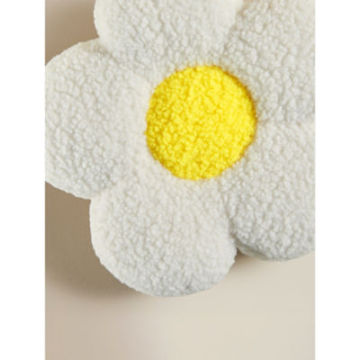 Cream Flower-Shaped Borg Cushion 35x35 thumbnail 4