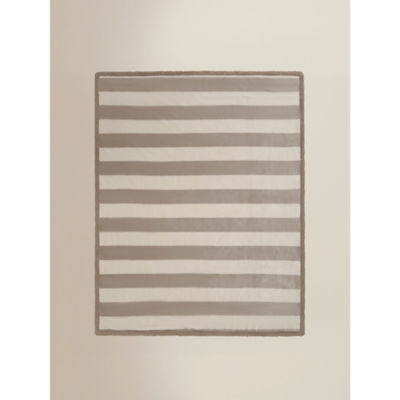 Natural Stripe Sherpa Throw 120x150 thumbnail 3