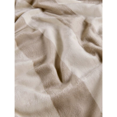 Natural Stripe Sherpa Throw 120x150 thumbnail 4