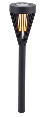 Ribbed Flame Solar Torch Light