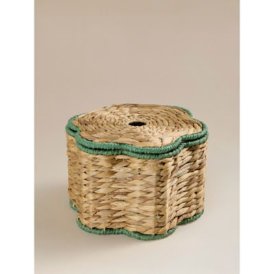 Natural Flower-Shape Woven Rattan Storage Box thumbnail 2