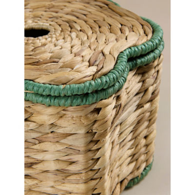 Natural Flower-Shape Woven Rattan Storage Box thumbnail 4