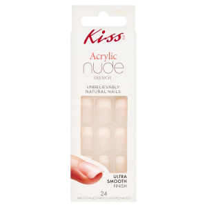 24 Acrylic Nude French Soothing Nails