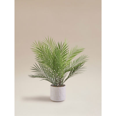 Artificial Areca Palm Plant In Reactive Glaze Ceramic Pot thumbnail 2