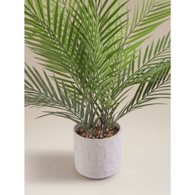 Artificial Areca Palm Plant In Reactive Glaze Ceramic Pot thumbnail 3