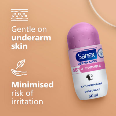 Derma Care Invisible 48h Antiperspirant Roll-On Deodorant 50ml thumbnail 4
