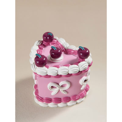 Pink Heart Cake Lidded Pot