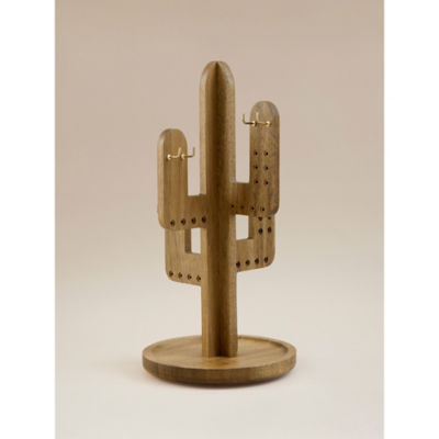 Brown Bamboo Cactus Jewellery Stand thumbnail 2