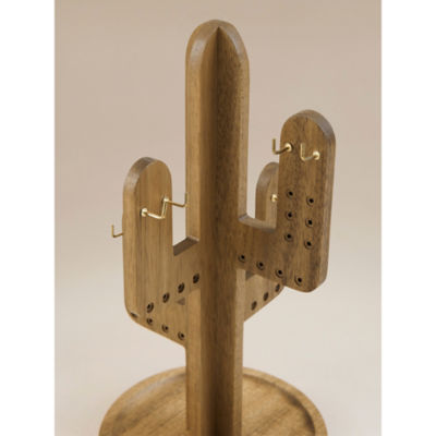 Brown Bamboo Cactus Jewellery Stand thumbnail 3