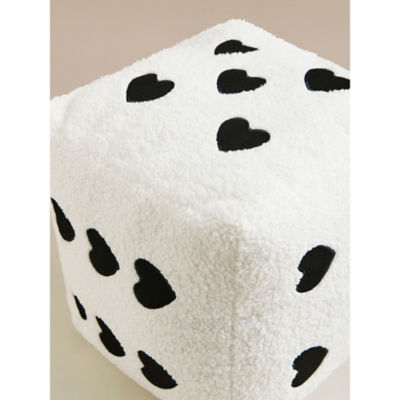 Black & White Dice-Shaped Cushion 25x25 thumbnail 3