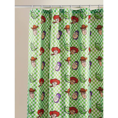 Disney Toy Story Green Shower Curtain thumbnail 2