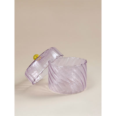 Lilac Small Glass Lidded Jar thumbnail 3