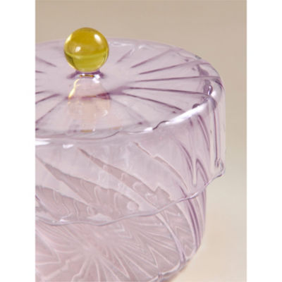 Lilac Small Glass Lidded Jar thumbnail 4