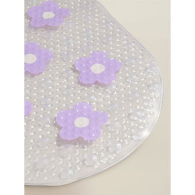 Lilac Flower PVC Bath Mat thumbnail 3