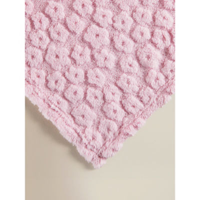 Pink Floral Textured Super Soft Throw 120x150 thumbnail 4