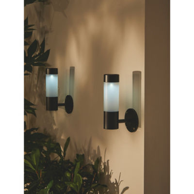 Black Solar Wall Light - Set Of 2 thumbnail 2