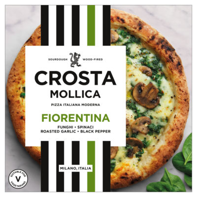 Crosta & Mollica Fiorentina Sourdough Pizza with Mushrooms & Spinach