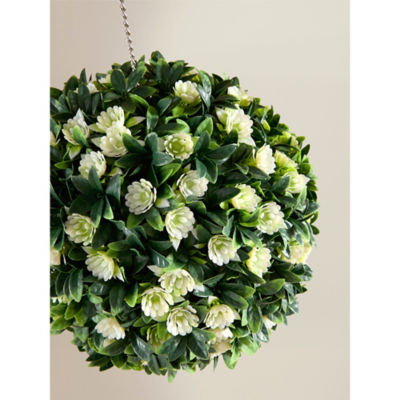 Topiary White Rose Flower Ball thumbnail 3