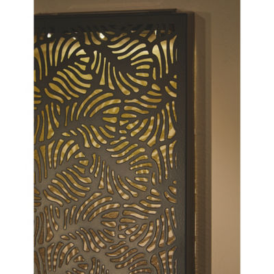 Black Leaf Wall Panel Solar Light thumbnail 3