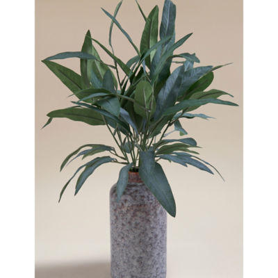 Blue Artificial Willow Leaf In Ceramic Pot thumbnail 3