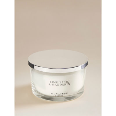 Signature Scents Lime, Basil & Mandarin Triplewick Candle thumbnail 2