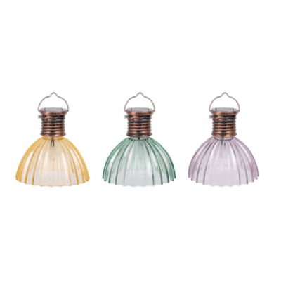 Ribbed Lampshade Solar Light thumbnail 2
